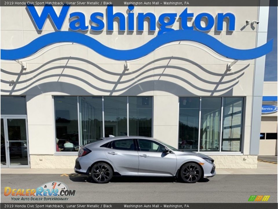 2019 Honda Civic Sport Hatchback Lunar Silver Metallic / Black Photo #1