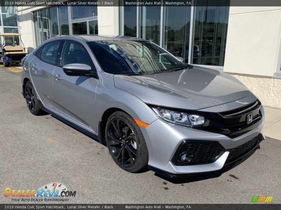2019 Honda Civic Sport Hatchback Lunar Silver Metallic / Black Photo #2