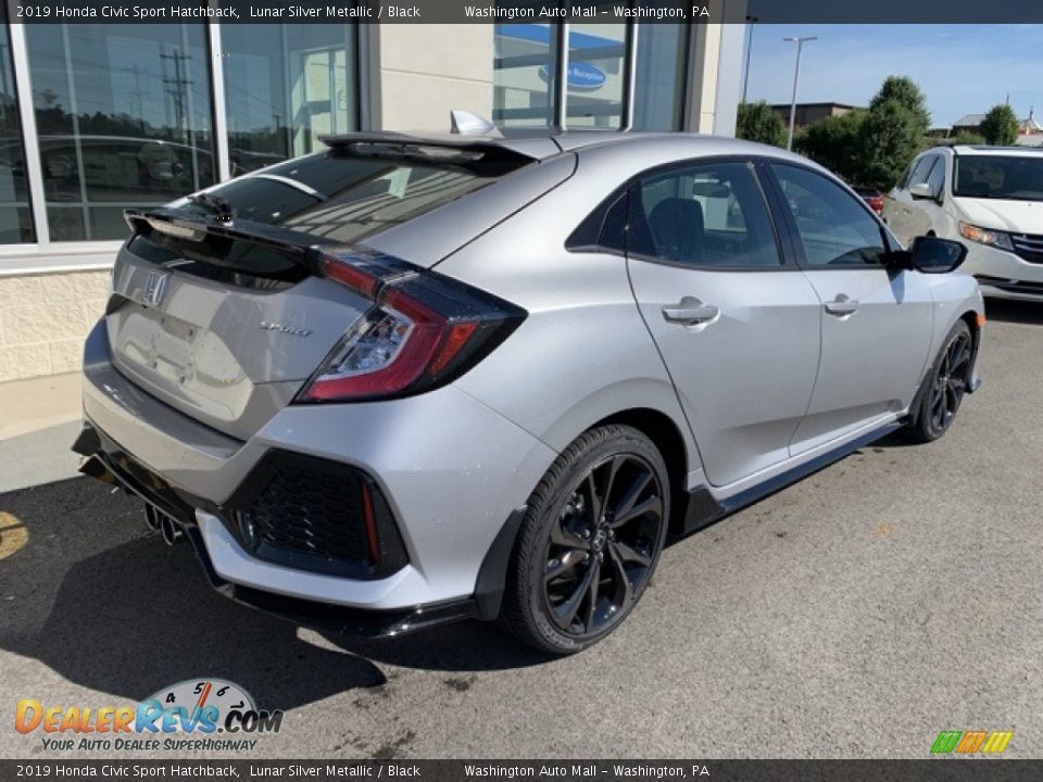 2019 Honda Civic Sport Hatchback Lunar Silver Metallic / Black Photo #7
