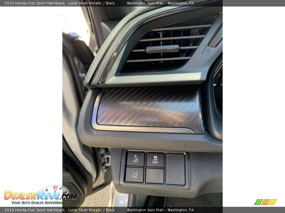 2019 Honda Civic Sport Hatchback Lunar Silver Metallic / Black Photo #12