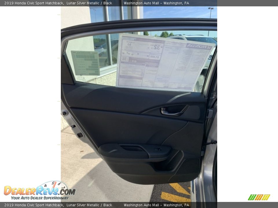 2019 Honda Civic Sport Hatchback Lunar Silver Metallic / Black Photo #16