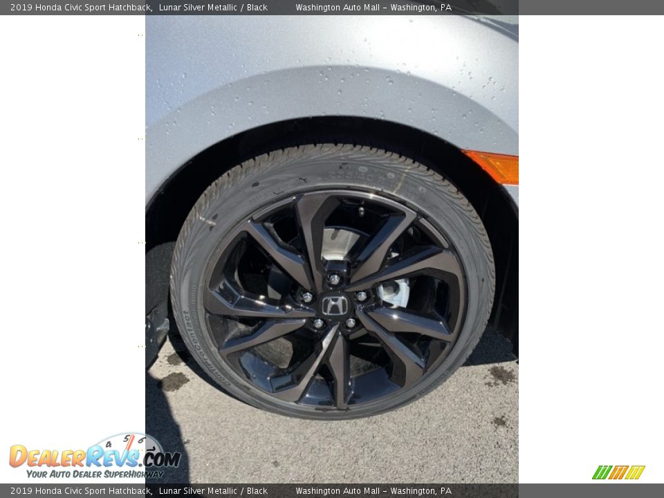 2019 Honda Civic Sport Hatchback Lunar Silver Metallic / Black Photo #29