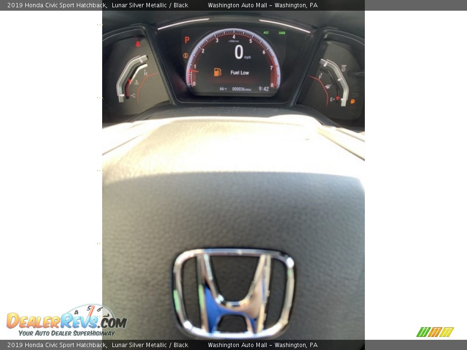 2019 Honda Civic Sport Hatchback Lunar Silver Metallic / Black Photo #30