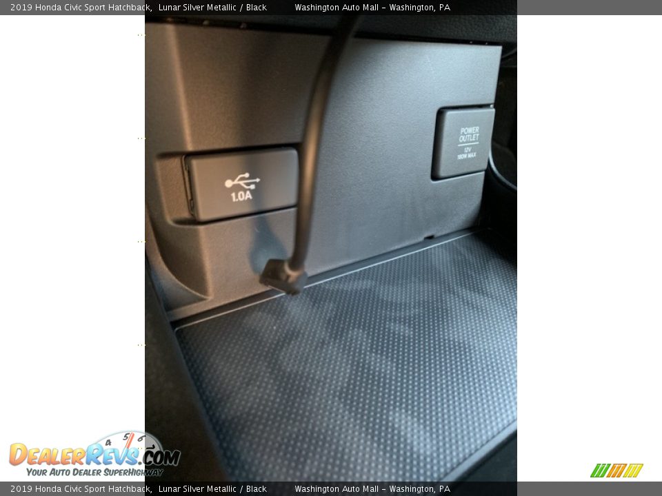 2019 Honda Civic Sport Hatchback Lunar Silver Metallic / Black Photo #35