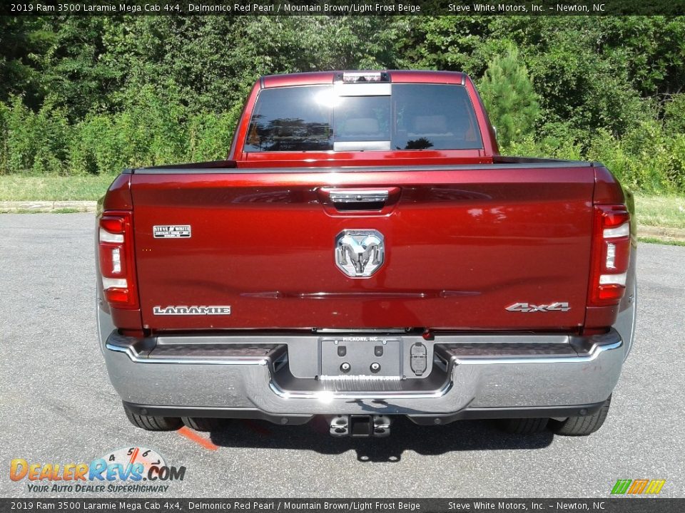 2019 Ram 3500 Laramie Mega Cab 4x4 Delmonico Red Pearl / Mountain Brown/Light Frost Beige Photo #7