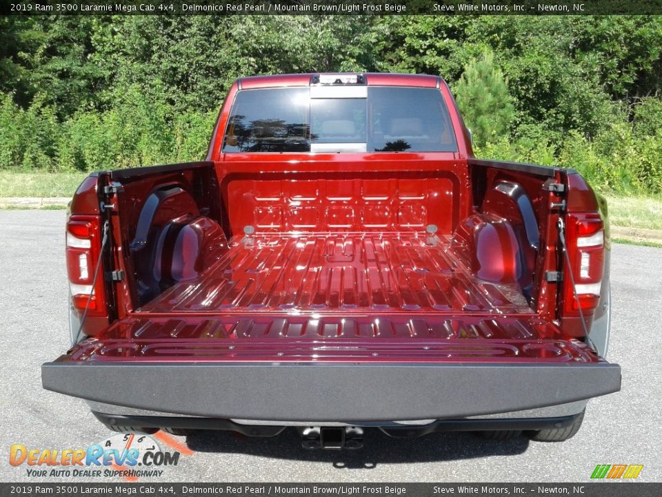2019 Ram 3500 Laramie Mega Cab 4x4 Delmonico Red Pearl / Mountain Brown/Light Frost Beige Photo #12