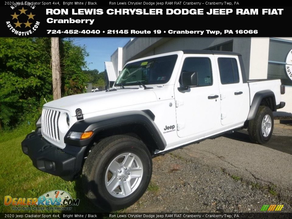 2020 Jeep Gladiator Sport 4x4 Bright White / Black Photo #1