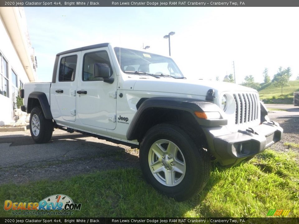 2020 Jeep Gladiator Sport 4x4 Bright White / Black Photo #7