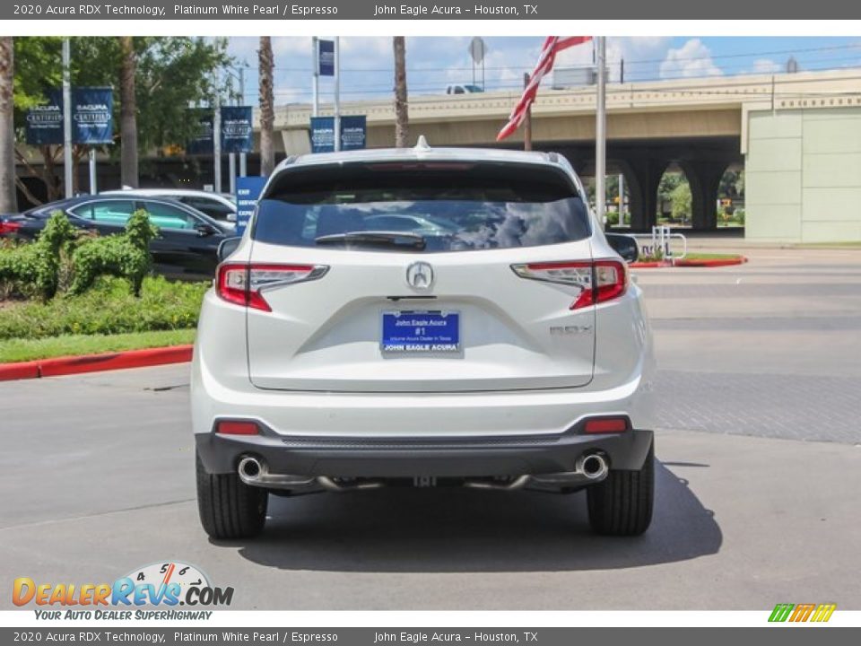 2020 Acura RDX Technology Platinum White Pearl / Espresso Photo #6