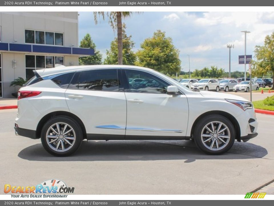 2020 Acura RDX Technology Platinum White Pearl / Espresso Photo #8
