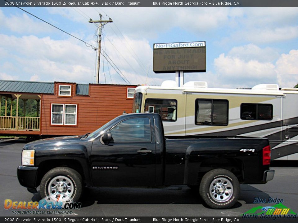 2008 Chevrolet Silverado 1500 LS Regular Cab 4x4 Black / Dark Titanium Photo #2
