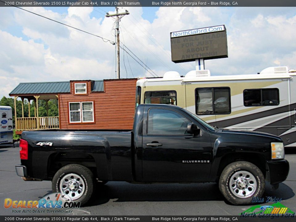 2008 Chevrolet Silverado 1500 LS Regular Cab 4x4 Black / Dark Titanium Photo #7
