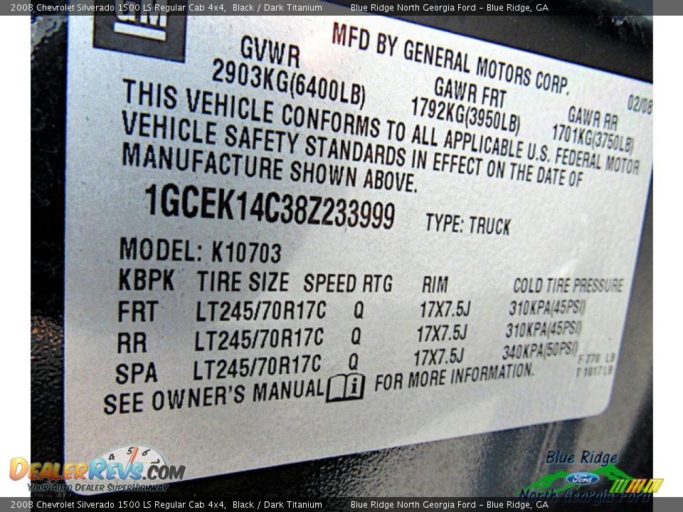 2008 Chevrolet Silverado 1500 LS Regular Cab 4x4 Black / Dark Titanium Photo #22