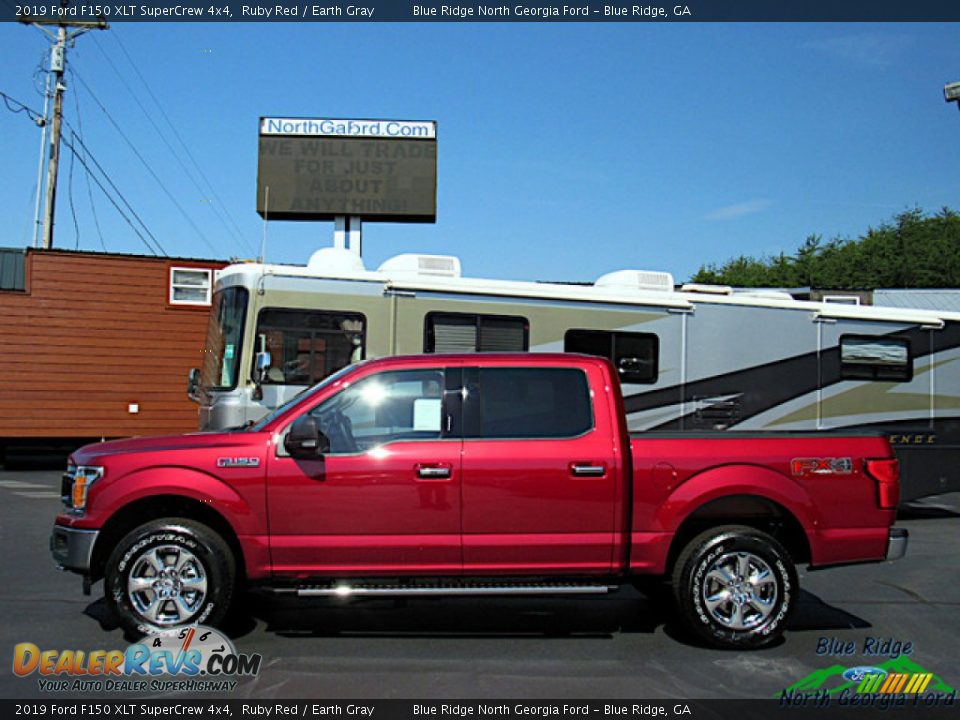 2019 Ford F150 XLT SuperCrew 4x4 Ruby Red / Earth Gray Photo #2