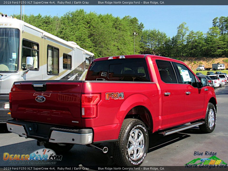 2019 Ford F150 XLT SuperCrew 4x4 Ruby Red / Earth Gray Photo #5