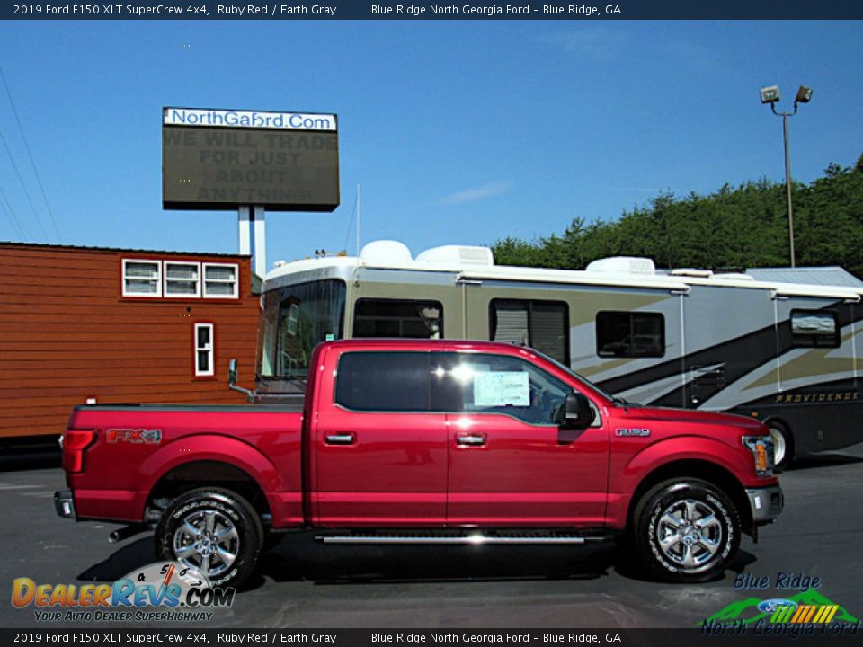 2019 Ford F150 XLT SuperCrew 4x4 Ruby Red / Earth Gray Photo #6