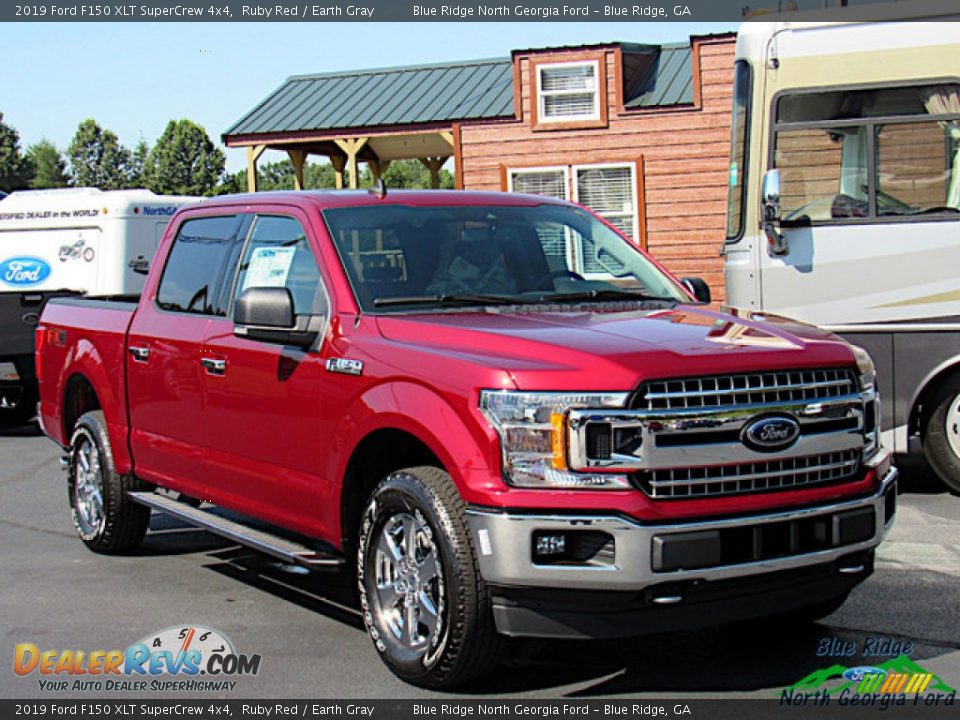 2019 Ford F150 XLT SuperCrew 4x4 Ruby Red / Earth Gray Photo #7