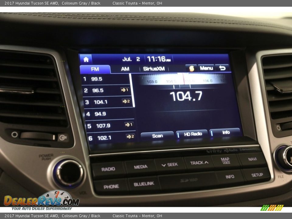 2017 Hyundai Tucson SE AWD Coliseum Gray / Black Photo #11