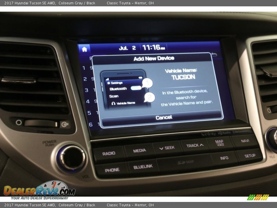 2017 Hyundai Tucson SE AWD Coliseum Gray / Black Photo #12