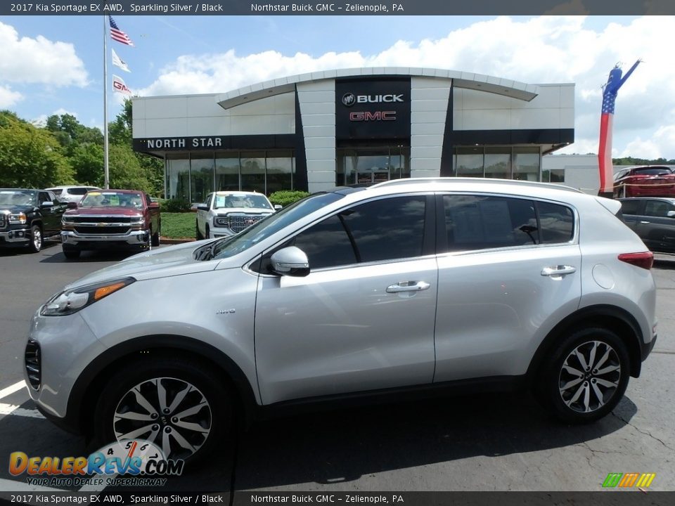 2017 Kia Sportage EX AWD Sparkling Silver / Black Photo #1