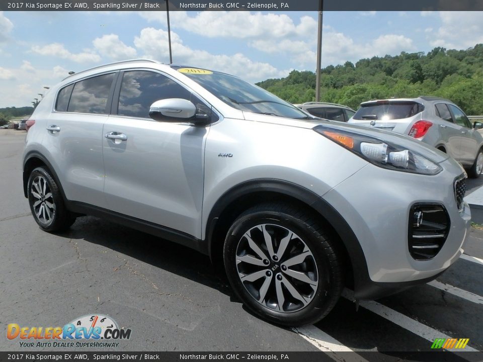 2017 Kia Sportage EX AWD Sparkling Silver / Black Photo #4