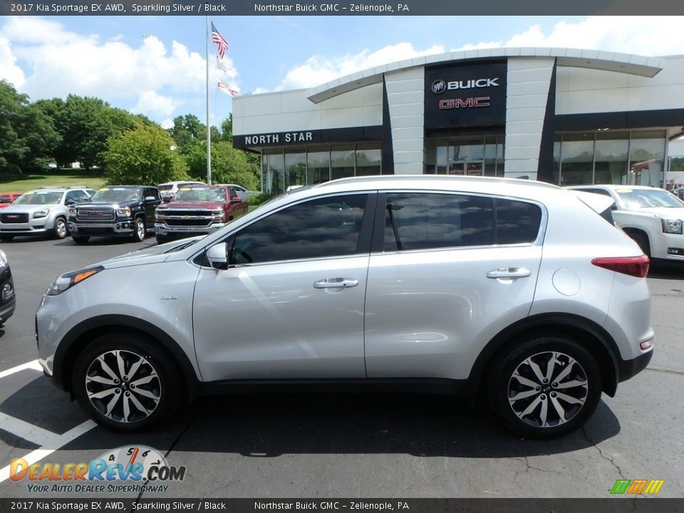 2017 Kia Sportage EX AWD Sparkling Silver / Black Photo #13