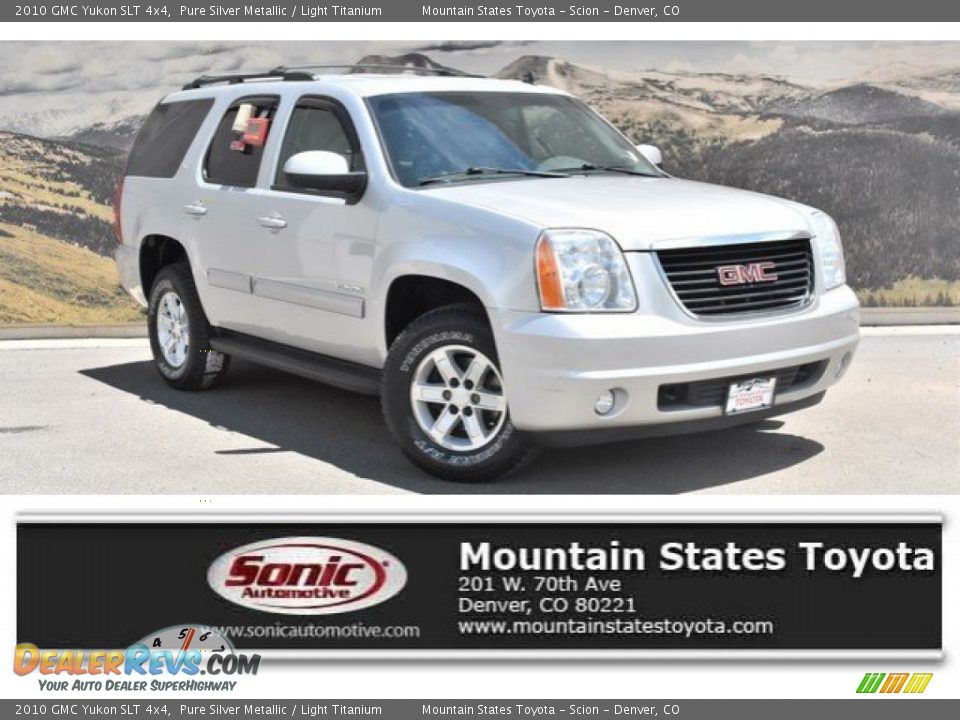 2010 GMC Yukon SLT 4x4 Pure Silver Metallic / Light Titanium Photo #1