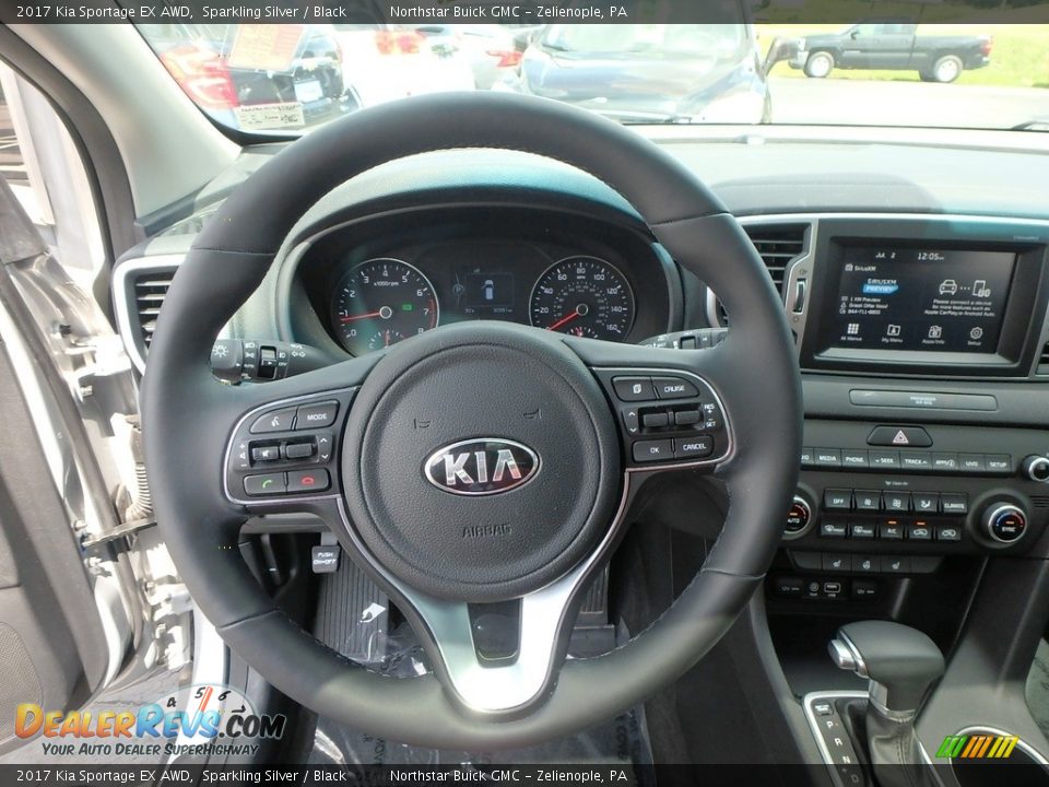 2017 Kia Sportage EX AWD Sparkling Silver / Black Photo #24