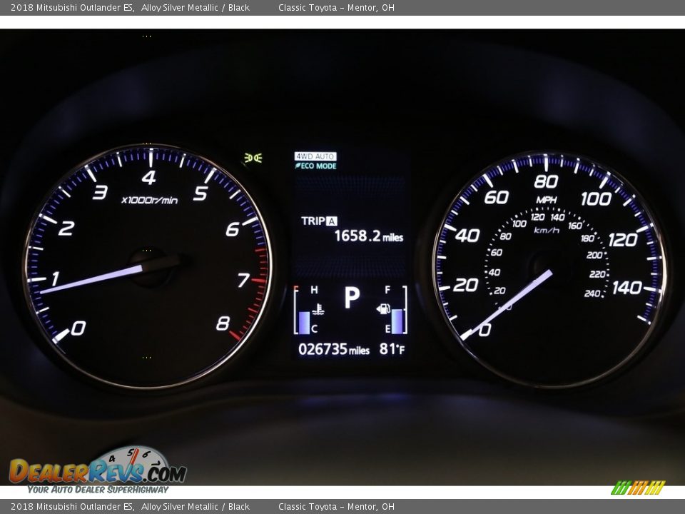 2018 Mitsubishi Outlander ES Alloy Silver Metallic / Black Photo #8