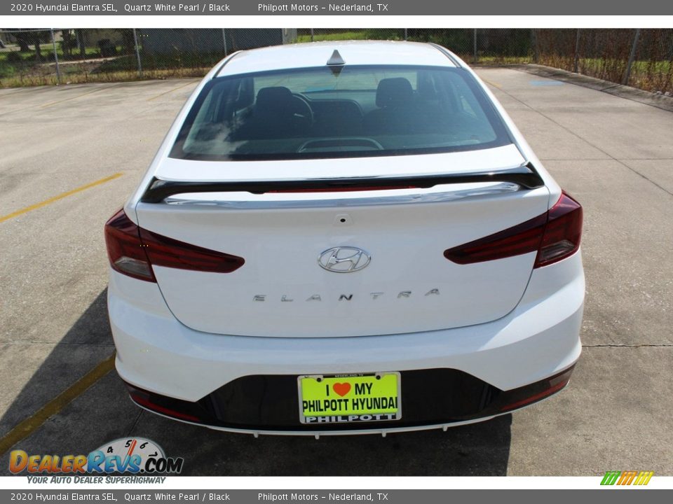 2020 Hyundai Elantra SEL Quartz White Pearl / Black Photo #16