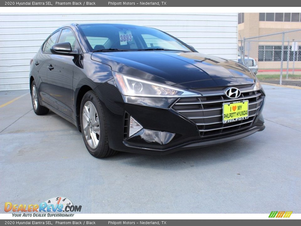 2020 Hyundai Elantra SEL Phantom Black / Black Photo #2