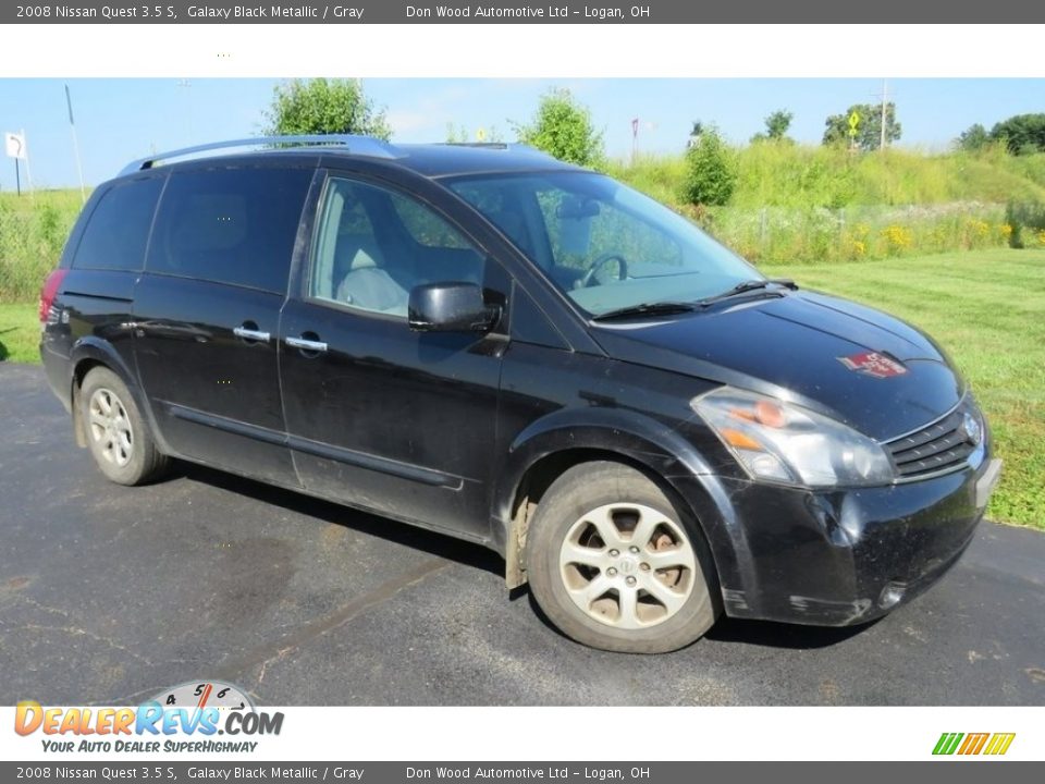2008 Nissan Quest 3.5 S Galaxy Black Metallic / Gray Photo #5