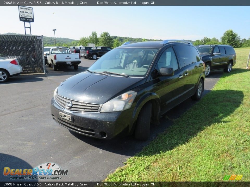 2008 Nissan Quest 3.5 S Galaxy Black Metallic / Gray Photo #7