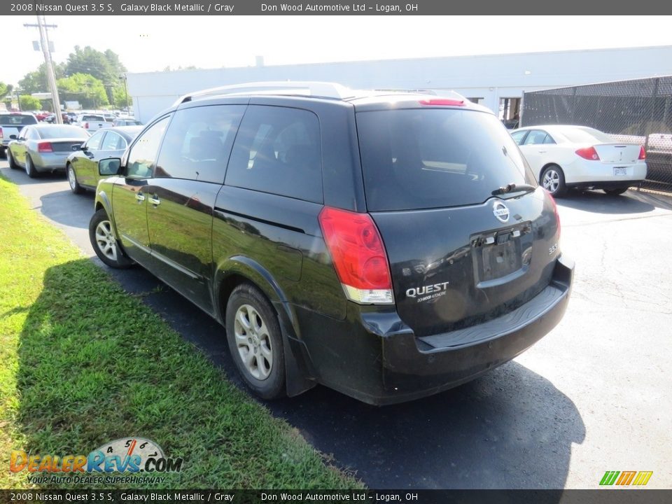 2008 Nissan Quest 3.5 S Galaxy Black Metallic / Gray Photo #10