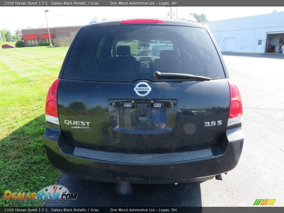 2008 Nissan Quest 3.5 S Galaxy Black Metallic / Gray Photo #11