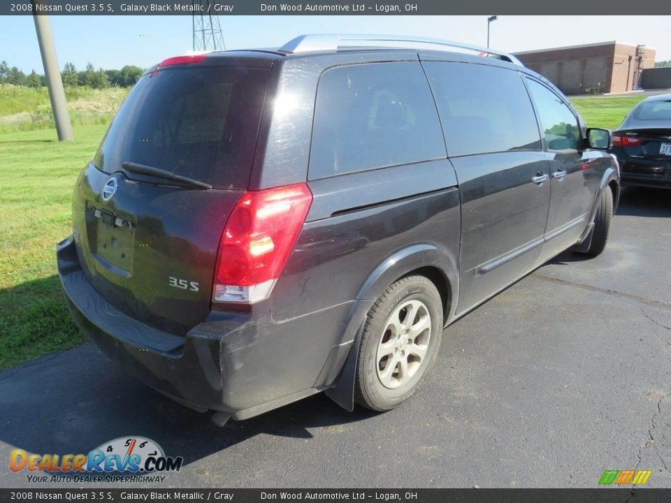 2008 Nissan Quest 3.5 S Galaxy Black Metallic / Gray Photo #12
