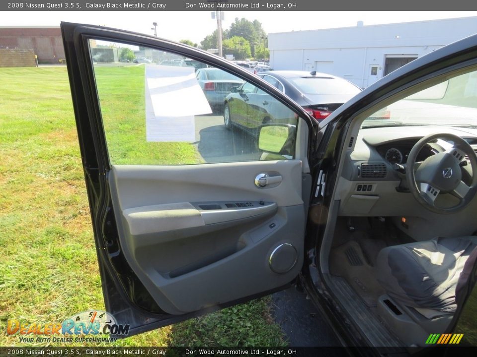 2008 Nissan Quest 3.5 S Galaxy Black Metallic / Gray Photo #14