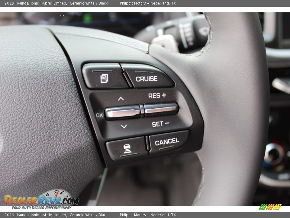 2019 Hyundai Ioniq Hybrid Limited Ceramic White / Black Photo #12