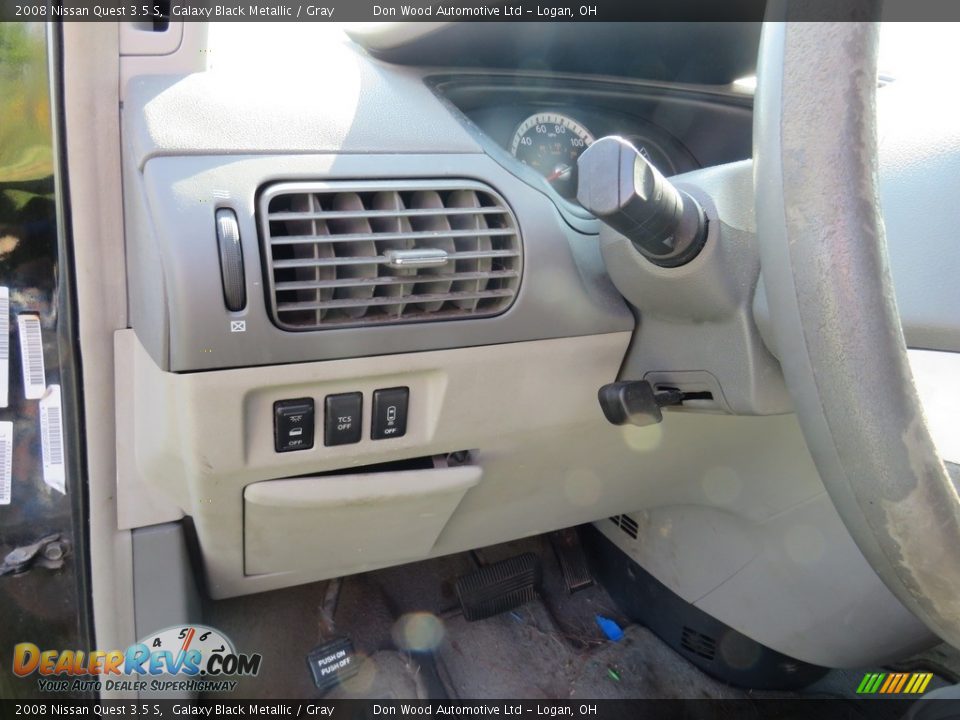 2008 Nissan Quest 3.5 S Galaxy Black Metallic / Gray Photo #16