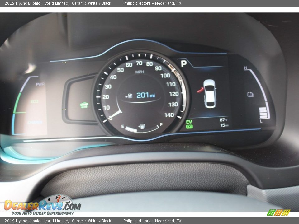 2019 Hyundai Ioniq Hybrid Limited Ceramic White / Black Photo #13