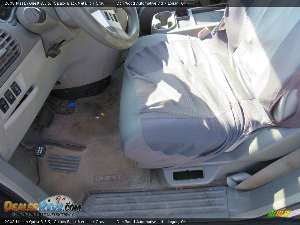 2008 Nissan Quest 3.5 S Galaxy Black Metallic / Gray Photo #17