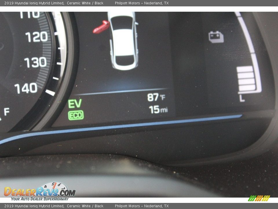 2019 Hyundai Ioniq Hybrid Limited Ceramic White / Black Photo #14