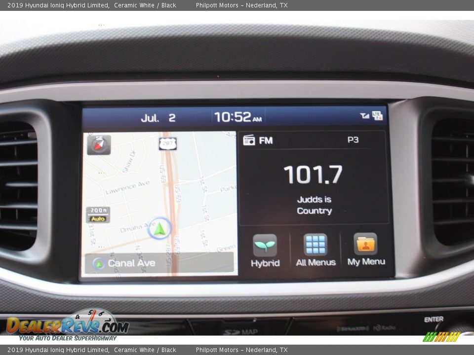 2019 Hyundai Ioniq Hybrid Limited Ceramic White / Black Photo #15