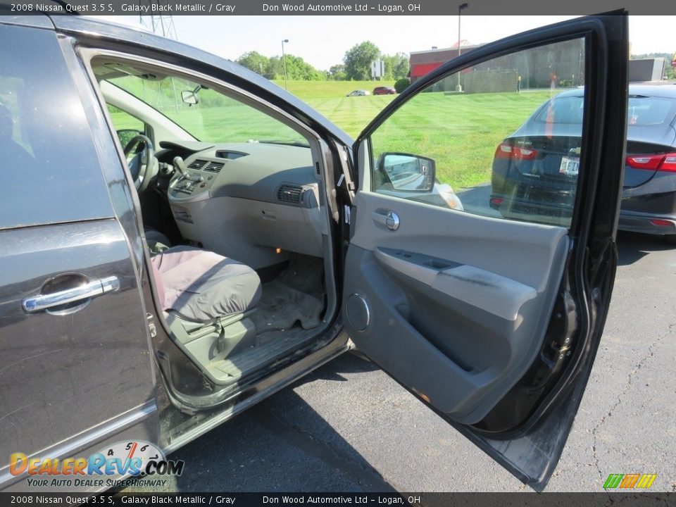 2008 Nissan Quest 3.5 S Galaxy Black Metallic / Gray Photo #22