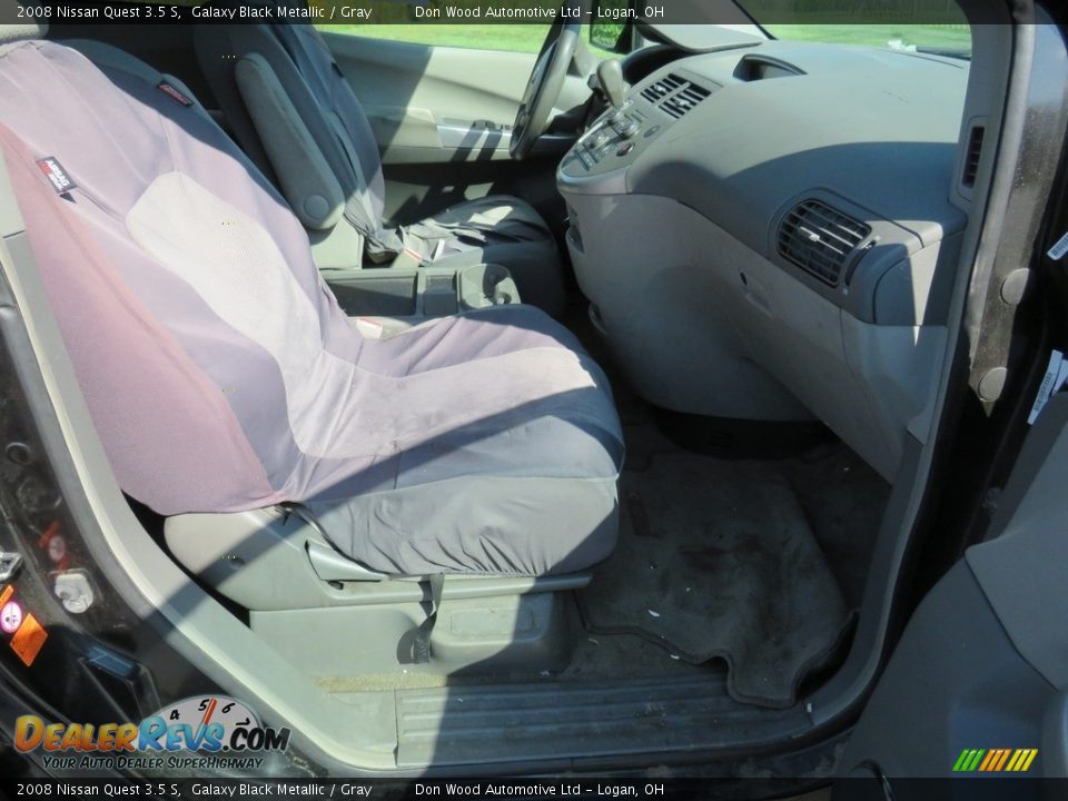 2008 Nissan Quest 3.5 S Galaxy Black Metallic / Gray Photo #23