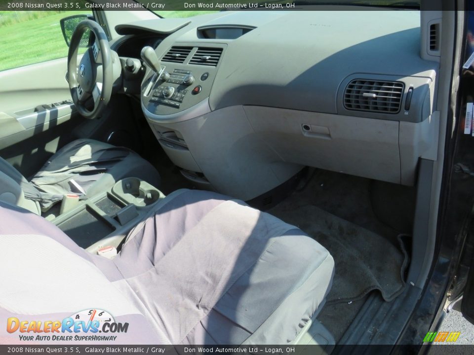 2008 Nissan Quest 3.5 S Galaxy Black Metallic / Gray Photo #24