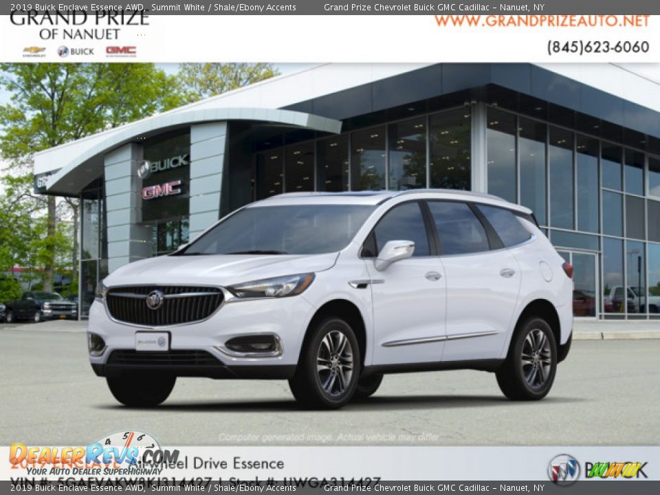 2019 Buick Enclave Essence AWD Summit White / Shale/Ebony Accents Photo #1