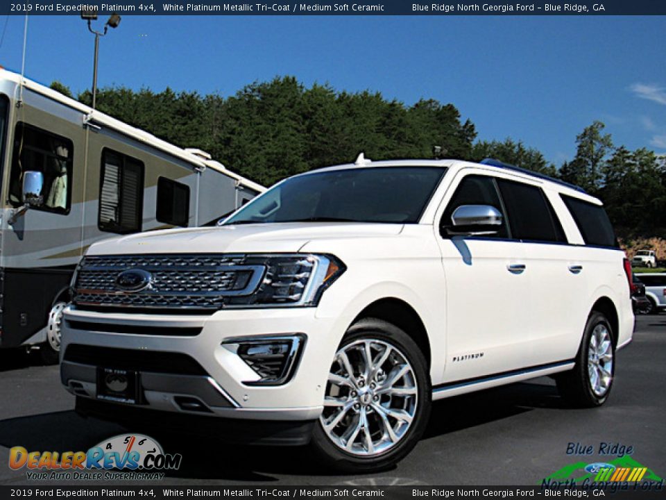 2019 Ford Expedition Platinum 4x4 White Platinum Metallic Tri-Coat / Medium Soft Ceramic Photo #1