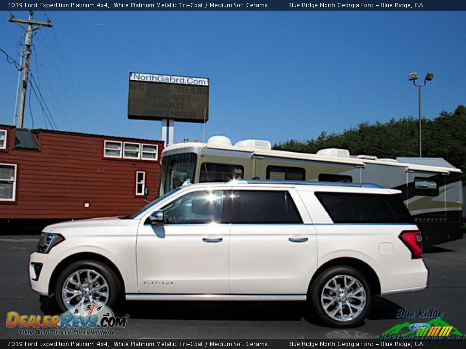 2019 Ford Expedition Platinum 4x4 White Platinum Metallic Tri-Coat / Medium Soft Ceramic Photo #2