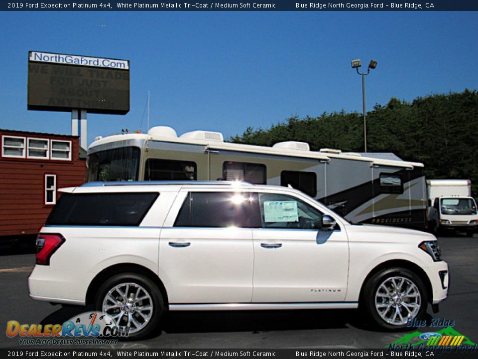 2019 Ford Expedition Platinum 4x4 White Platinum Metallic Tri-Coat / Medium Soft Ceramic Photo #6